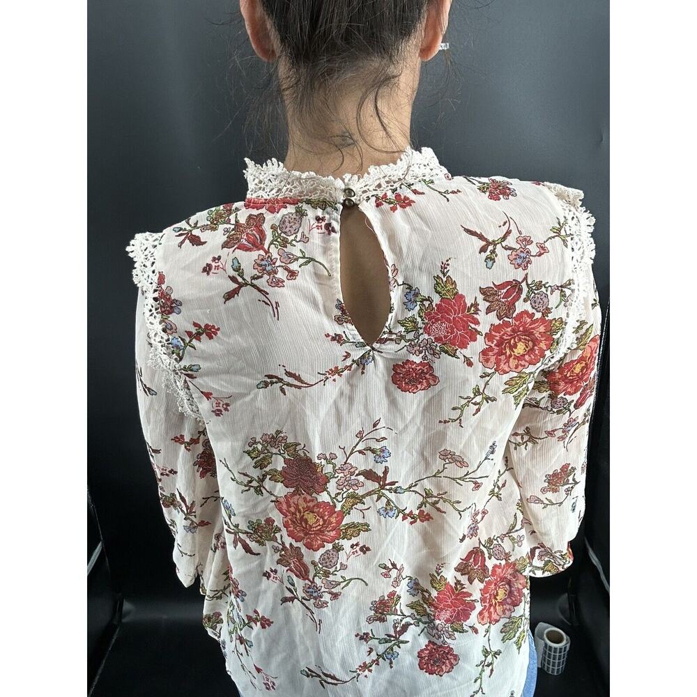 Vintage VTG Womens Eyeshadow Sheer Polyester Pullover Top Blouse Sz Medium - Picture 6 of 6